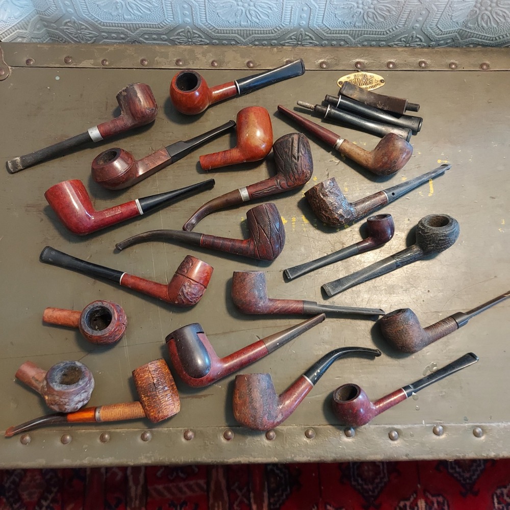 Vintage Estate Pipe Lot 20pc YelloBole Medico Briar Corn Cob Restoration Project